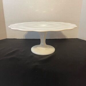 Elegant Milk Glass Cake Stand